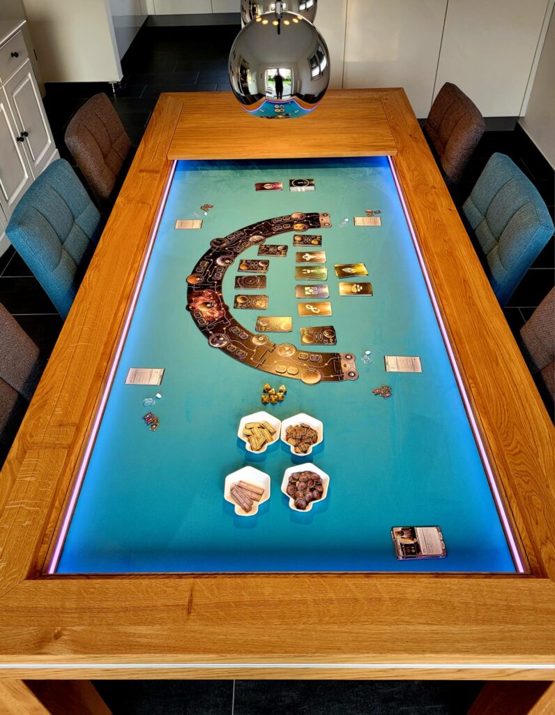 Bord game table in action.